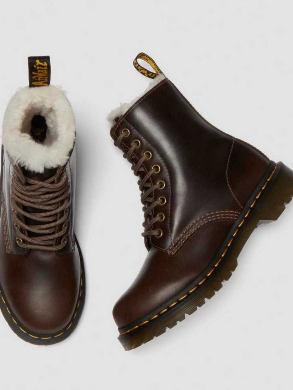 Dr. Martens 1460 Women's 6 Faux Fur Lined Lace Up Boots